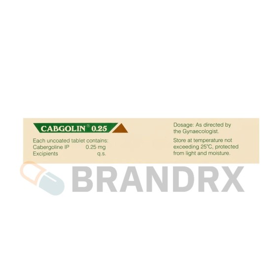 Cabgolin 0.25 mg Sun Pharmaceuticals Industries